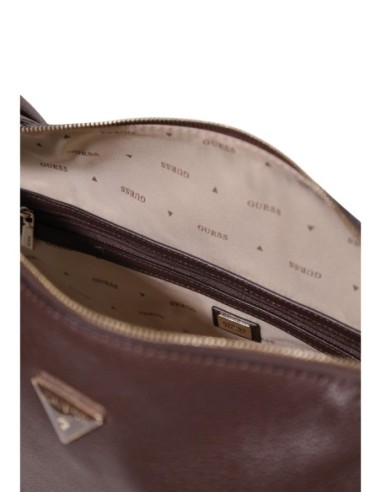 Sac bandoulière Guess marron femme grand format avec poches intérieures
