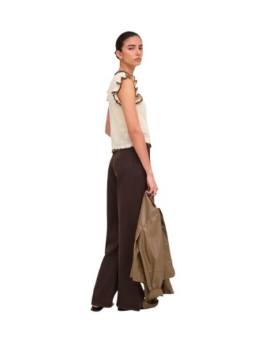 T-shirt beige géométrique femme Jacqueline De Yong 100% coton