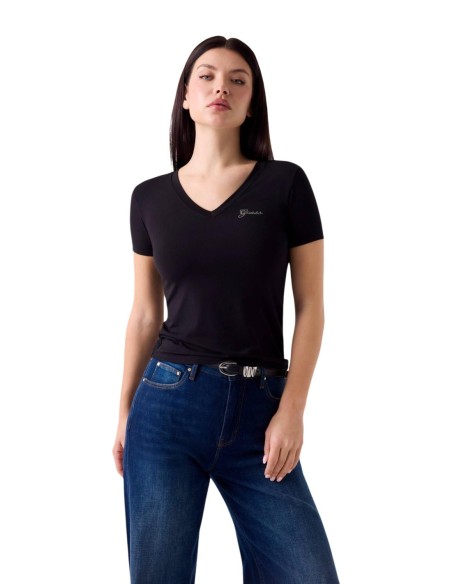 T-shirt modal Guess noir femme – Sobriété chic
