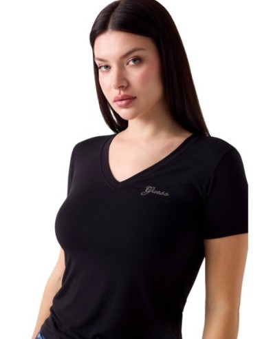 T-shirt modal Guess noir femme – Sobriété chic