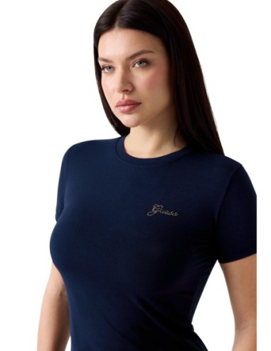 T-shirt modal Guess bleu femme – Confort & style