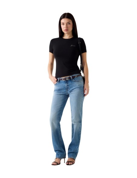 T-shirt modal Guess noir femme – Élégance minimaliste