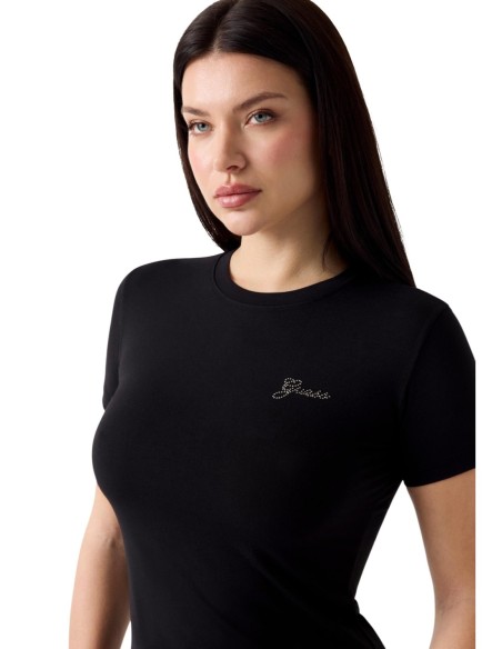 T-shirt modal Guess noir femme – Élégance minimaliste