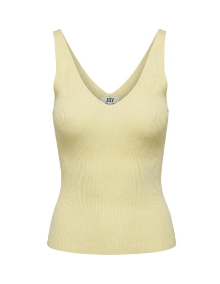 Débardeur jaune femme Jacqueline De Yong col V