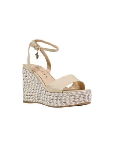 Sandales beige femme Guess plateforme