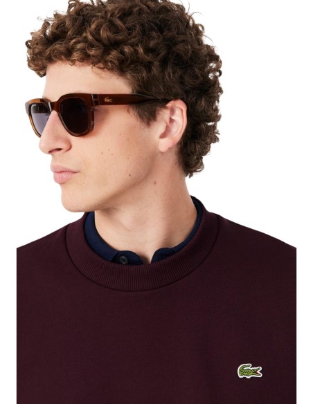 Sweat Lacoste bordeaux homme – Style intemporel