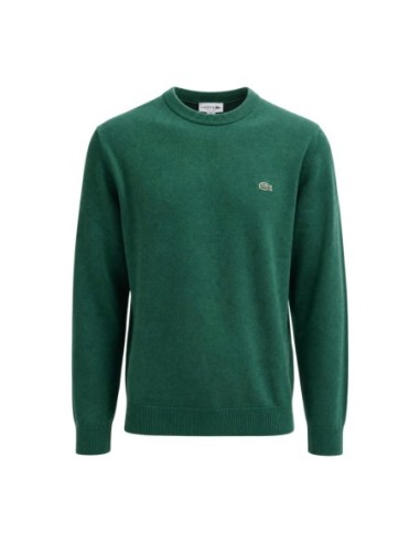 Pull maille fine Lacoste vert homme – Élégance sportive