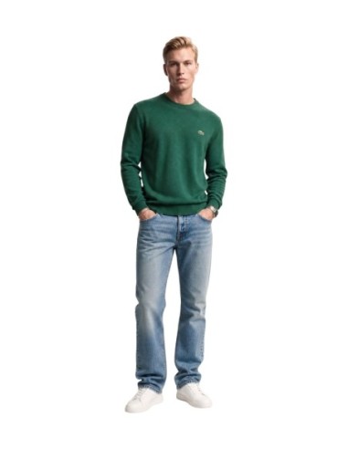 Pull maille fine Lacoste vert homme – Élégance sportive