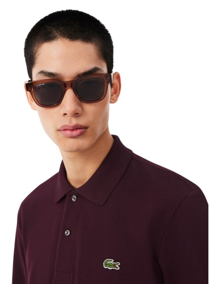 T-shirt coton Lacoste violet homme – Élégance sportive