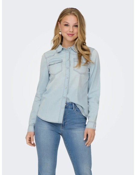 Chemise Only bleu azur femme – Style frais