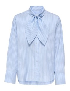 Chemise bleu azur femme Only rayée