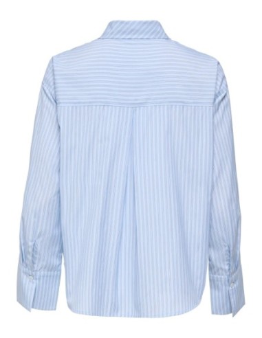 Chemise bleu azur femme Only rayée
