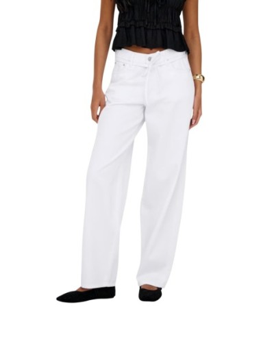 Jeans droit Only blanc femme – Style épuré