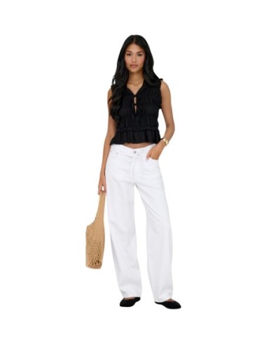 Jeans droit Only blanc femme – Style épuré