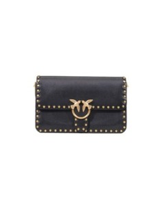Sac noir femme Pinko LOVE ONE SLOUCHY cuir