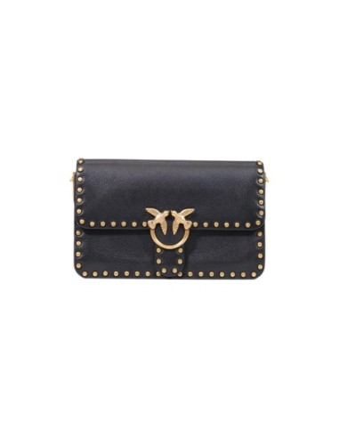 Sac noir femme Pinko LOVE ONE SLOUCHY cuir