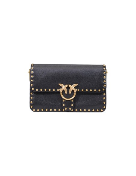 Sac noir femme Pinko LOVE ONE SLOUCHY cuir