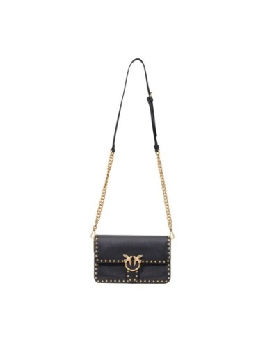 Sac noir femme Pinko LOVE ONE SLOUCHY cuir
