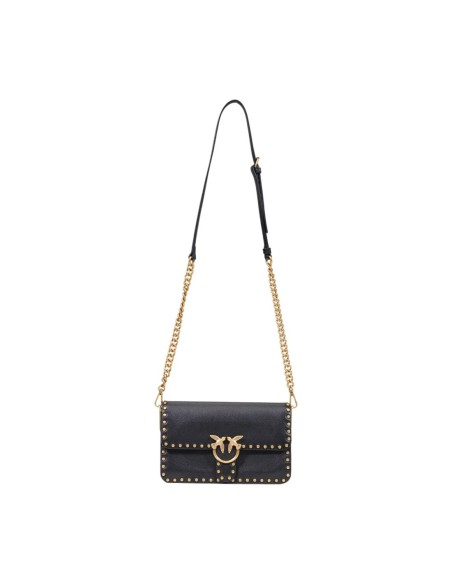 Sac noir femme Pinko LOVE ONE SLOUCHY cuir