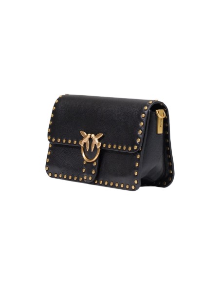 Sac noir femme Pinko LOVE ONE SLOUCHY cuir