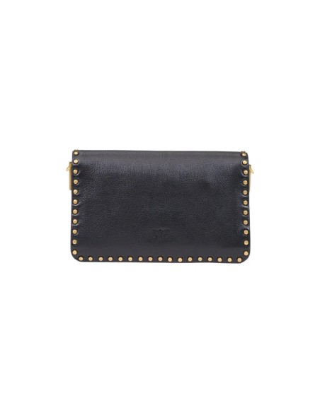 Sac noir femme Pinko LOVE ONE SLOUCHY cuir