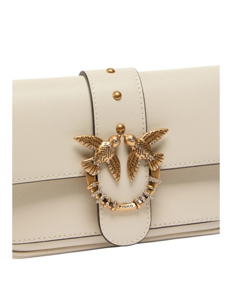 Sac beige femme Pinko LOVE POCKET NEW BUCKLE
