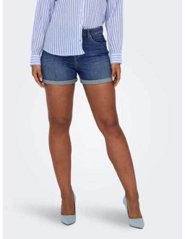 Shorts denim bleu femme Only coton organique
