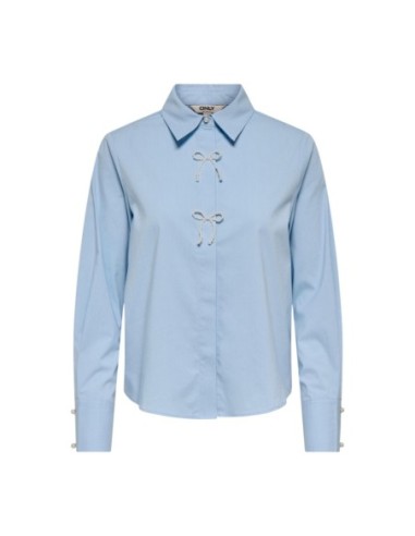 Chemise Only bleu azur femme – Style structuré