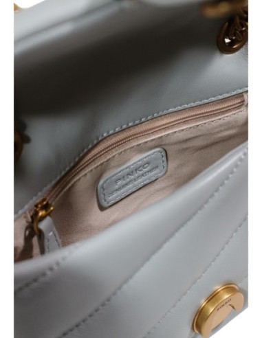 Sac gris femme Pinko cuir bandoulière