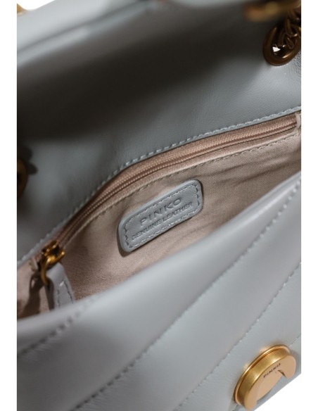 Sac gris femme Pinko cuir bandoulière