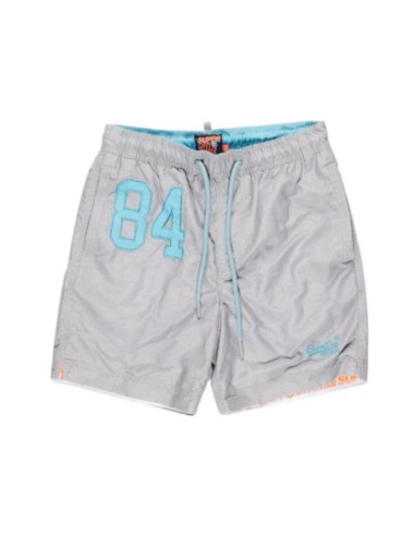 Maillot de bain gris homme Superdry imprimé