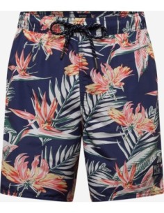Maillot de bain bleu homme Superdry floral