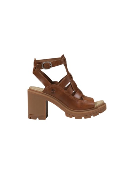 Sandales marron femme Timberland cuir