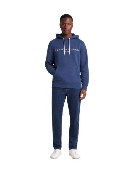 Sweat capuche Tommy Hilfiger bleu homme – Style iconique