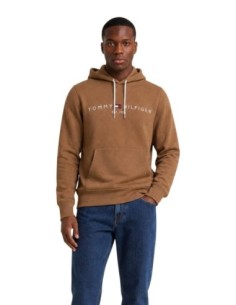 Sweat capuche Tommy Hilfiger marron homme – Élégance sportive