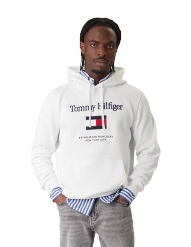 Sweat Tommy Hilfiger blanc homme – Style épuré