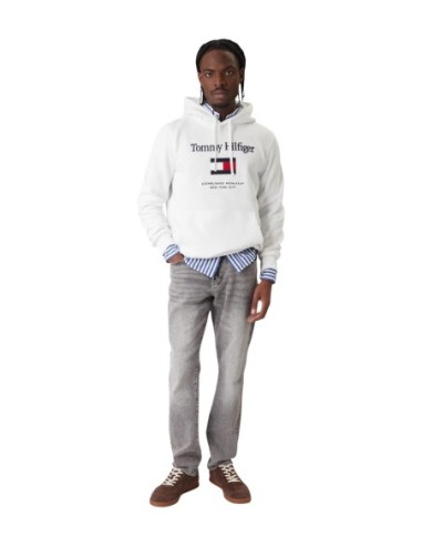 Sweat Tommy Hilfiger blanc homme – Style épuré