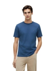 T-shirt bleu azur homme Tommy Hilfiger coton biologique