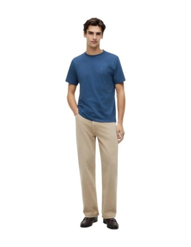 T-shirt bleu azur homme Tommy Hilfiger coton biologique