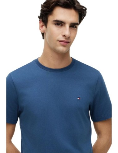 T-shirt bleu azur homme Tommy Hilfiger coton biologique