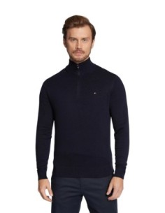 Pull cachemire Tommy Hilfiger bleu homme – Confort premium