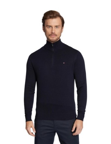Pull cachemire Tommy Hilfiger bleu homme – Confort premium