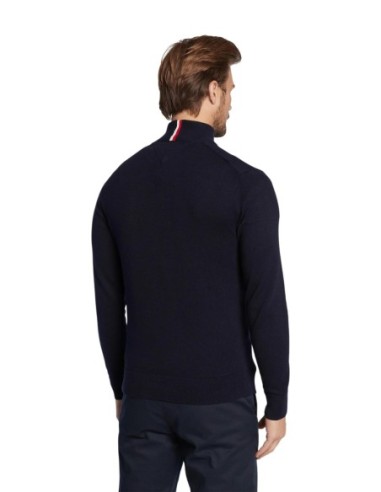 Pull cachemire Tommy Hilfiger bleu homme – Confort premium