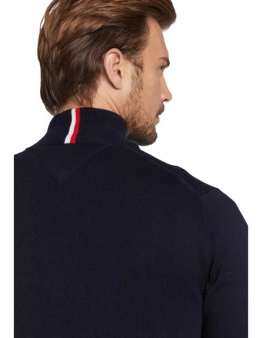 Pull cachemire Tommy Hilfiger bleu homme – Confort premium