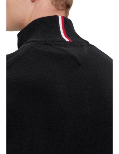 Pull structuré Tommy Hilfiger noir homme – Élégance texturée