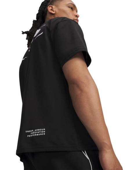 T-shirt noir homme Under Armour logo graphique