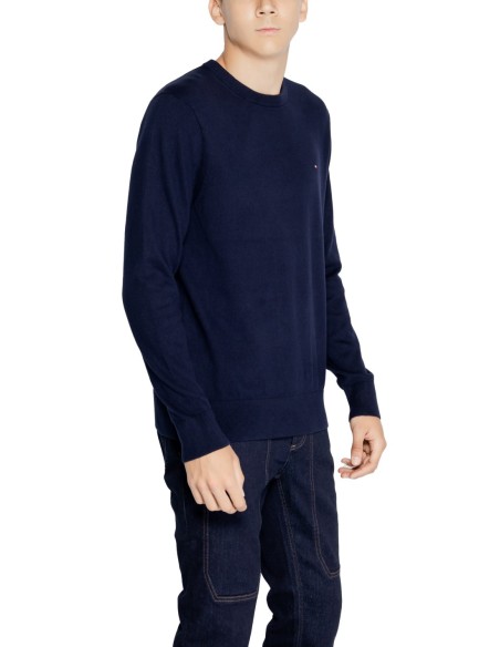 Pull cachemire Tommy Hilfiger bleu homme – Confort premium