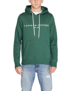 Sweat capuche Tommy Hilfiger vert homme – Confort premium