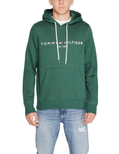 Sweat capuche Tommy Hilfiger vert homme – Confort premium