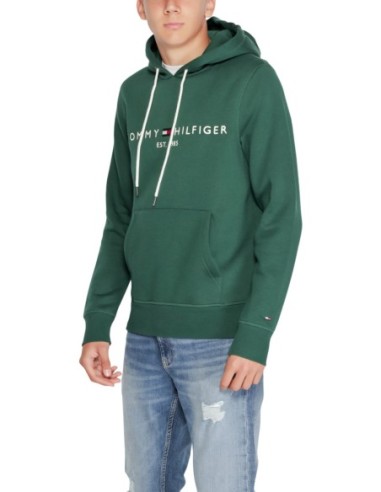 Sweat capuche Tommy Hilfiger vert homme – Confort premium